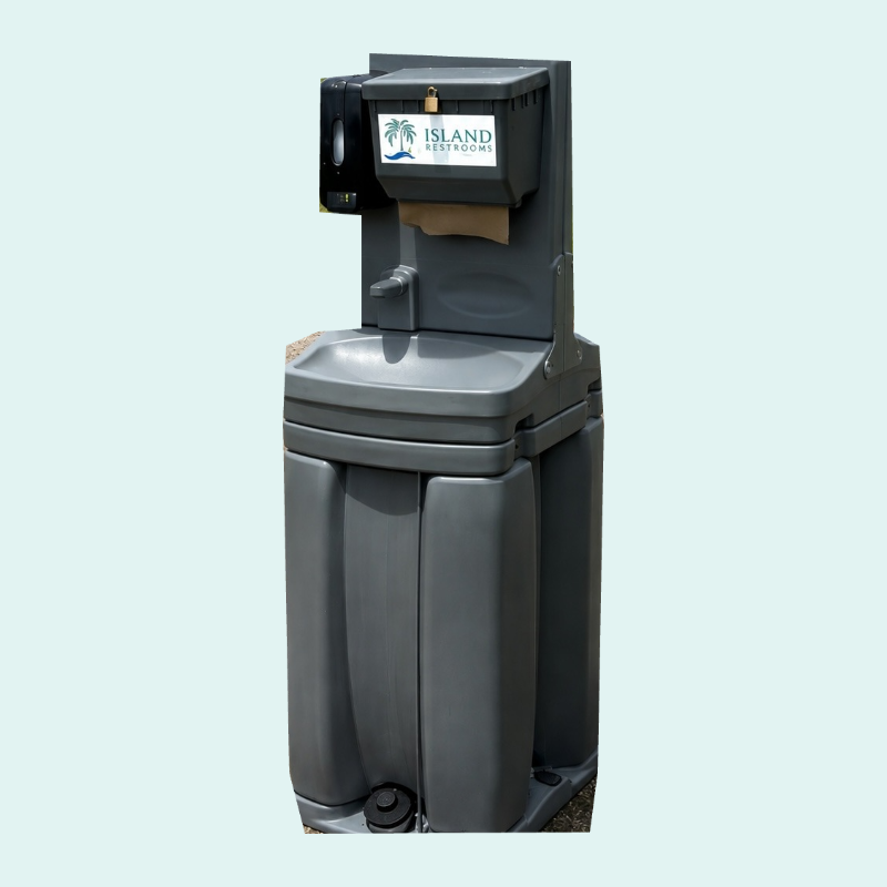 Portable handwashing station rental from Island Restrooms